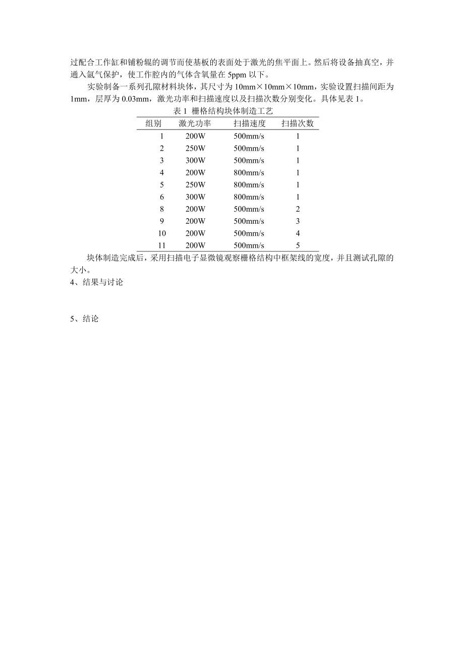 激光制造微细规则可控多孔金属方法研究.doc_第2页