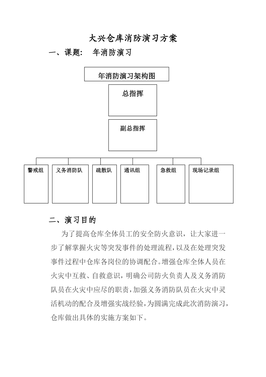 大兴仓库消防演习方案.doc_第1页