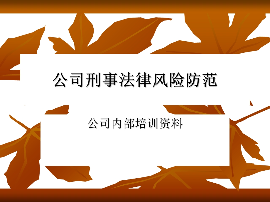 公司刑事法律风险防范实务课件.ppt_第1页