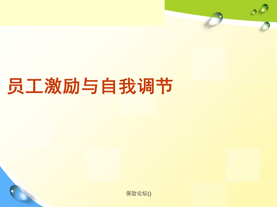 员工激励与自我调节培训课程课件.ppt_第1页