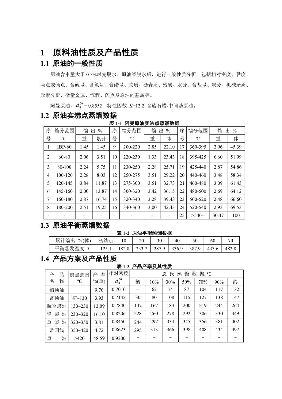 毕业论文加工250万吨原油常减压蒸馏装置常压塔工艺设计38845.doc_第3页