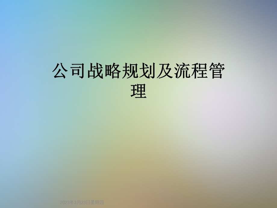 公司战略规划及流程管理课件.ppt_第1页