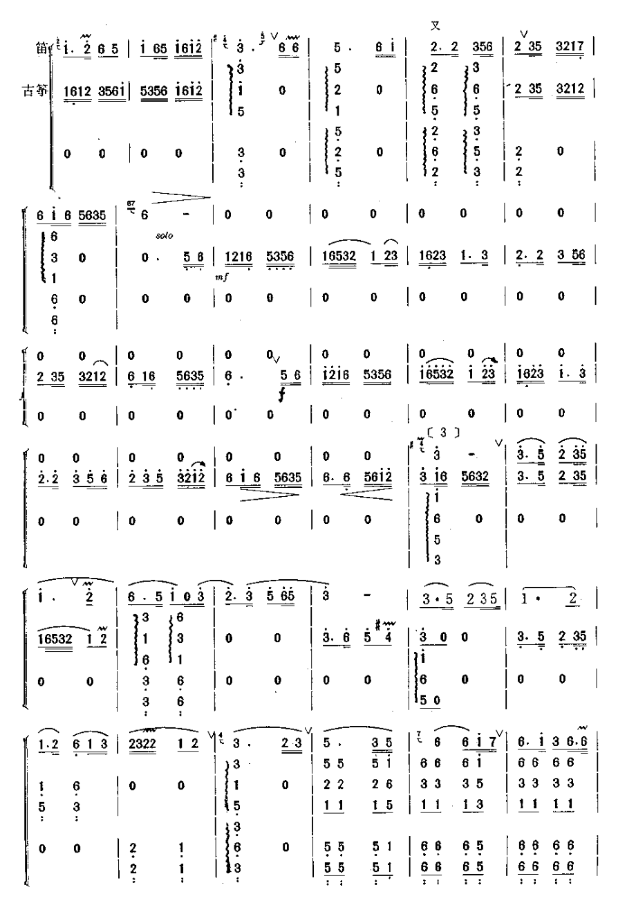 笛子古筝合奏曲谱.doc_第2页