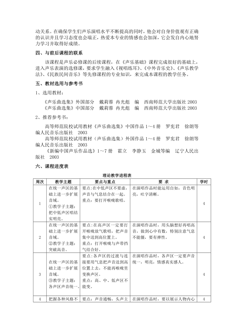 声乐表演课程教学大纲师范学院.doc_第2页