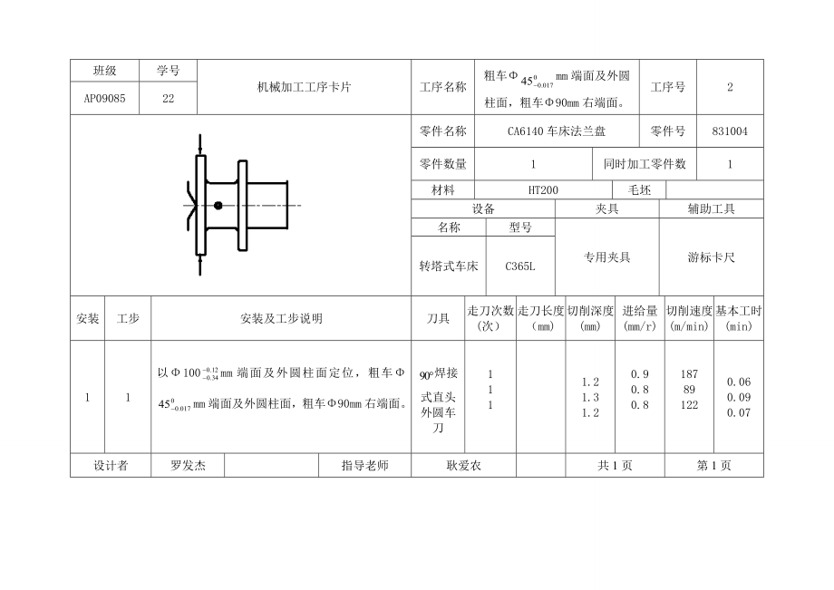 法兰盘工序卡片.doc_第2页