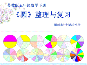 五年级下册数学ppt课件—8.3《整理与复习-圆》苏教版.ppt