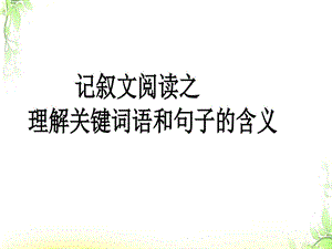 小升初阅读第八讲理解词语和句子课件.ppt