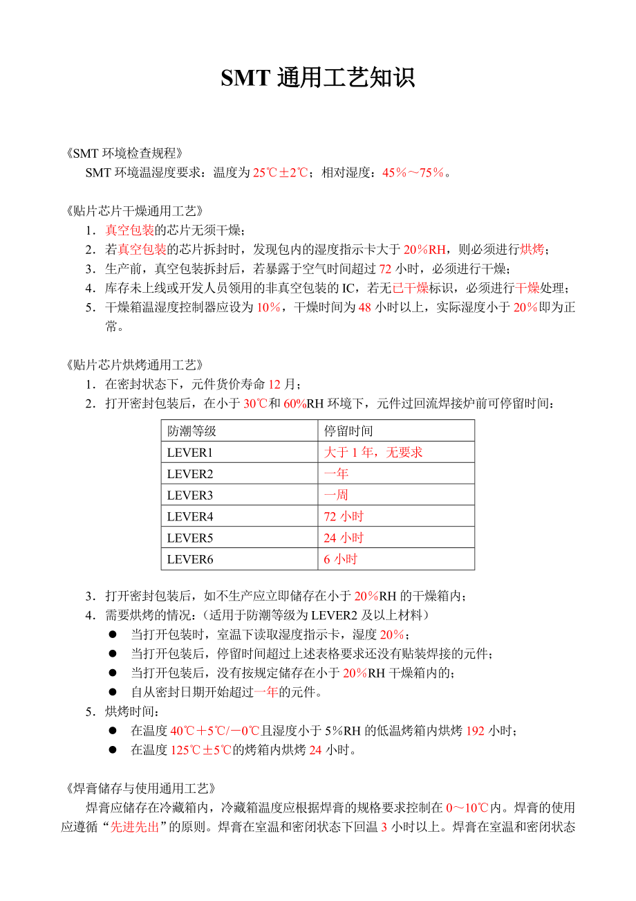 smt通用工艺知识(精华版).doc_第1页