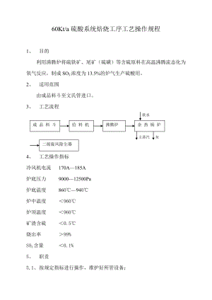 硫酸工艺操作规程.doc