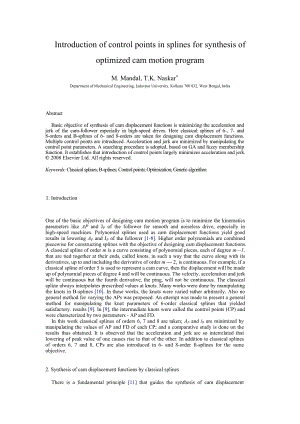 Introduction of control points in splines for synthesis of optimized cam motion program.doc