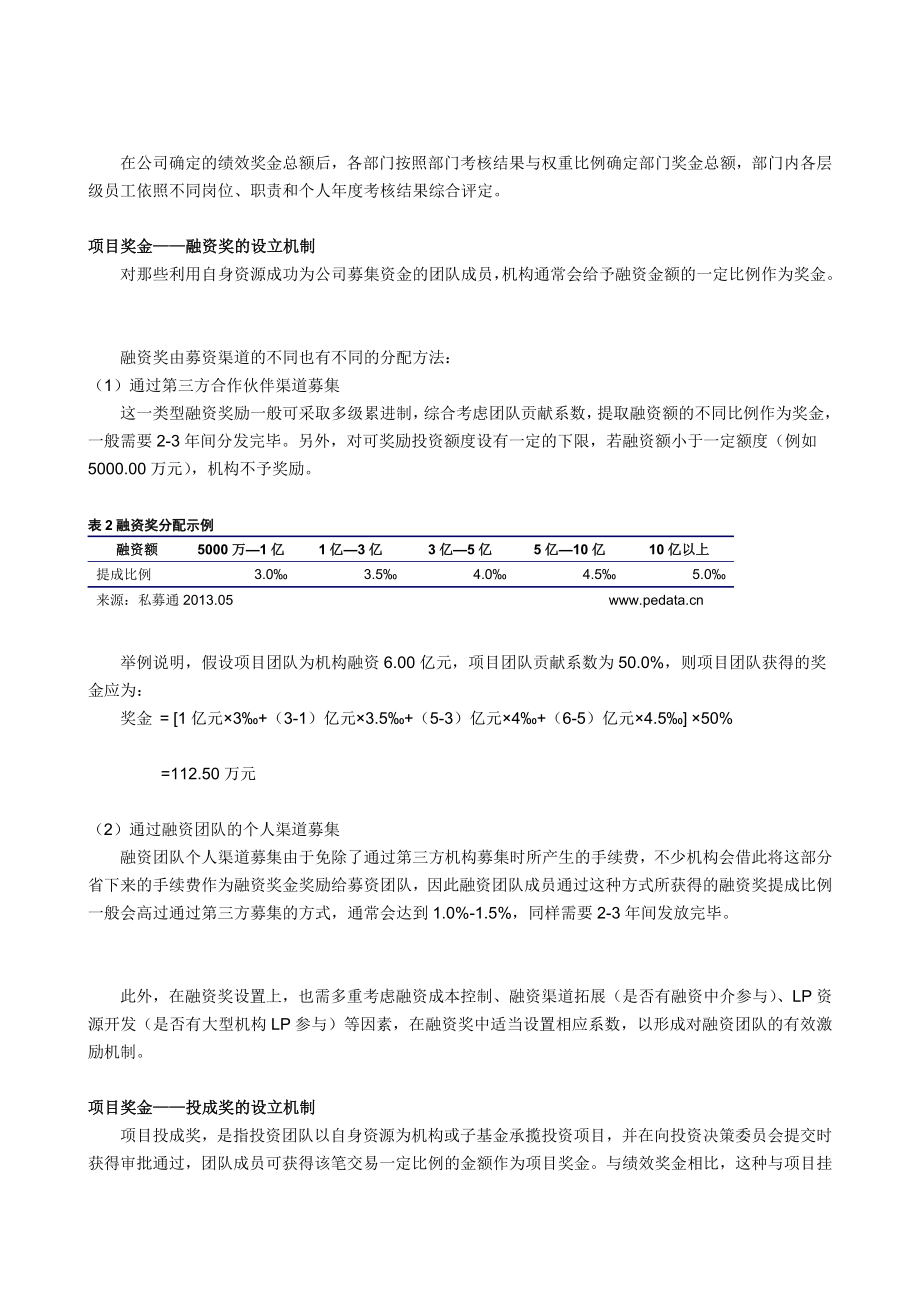 清科不雅看：解密VCPE机构绩效薪酬与项目奖金的设立机制[优质文档].doc_第2页