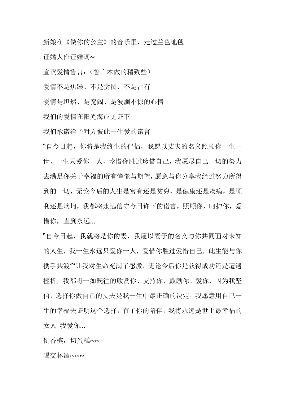 海边的呢喃主题的婚礼仪式策划方案.doc_第3页