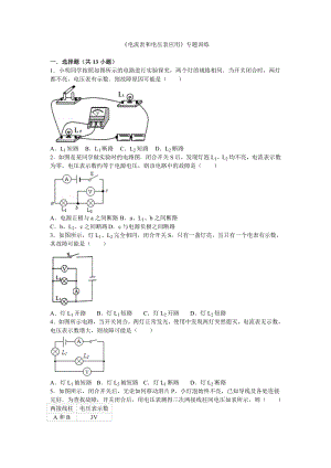 《电压表和电流表应用》专题训练课件.doc