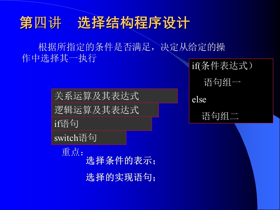 第四讲选择程序设计.ppt_第1页