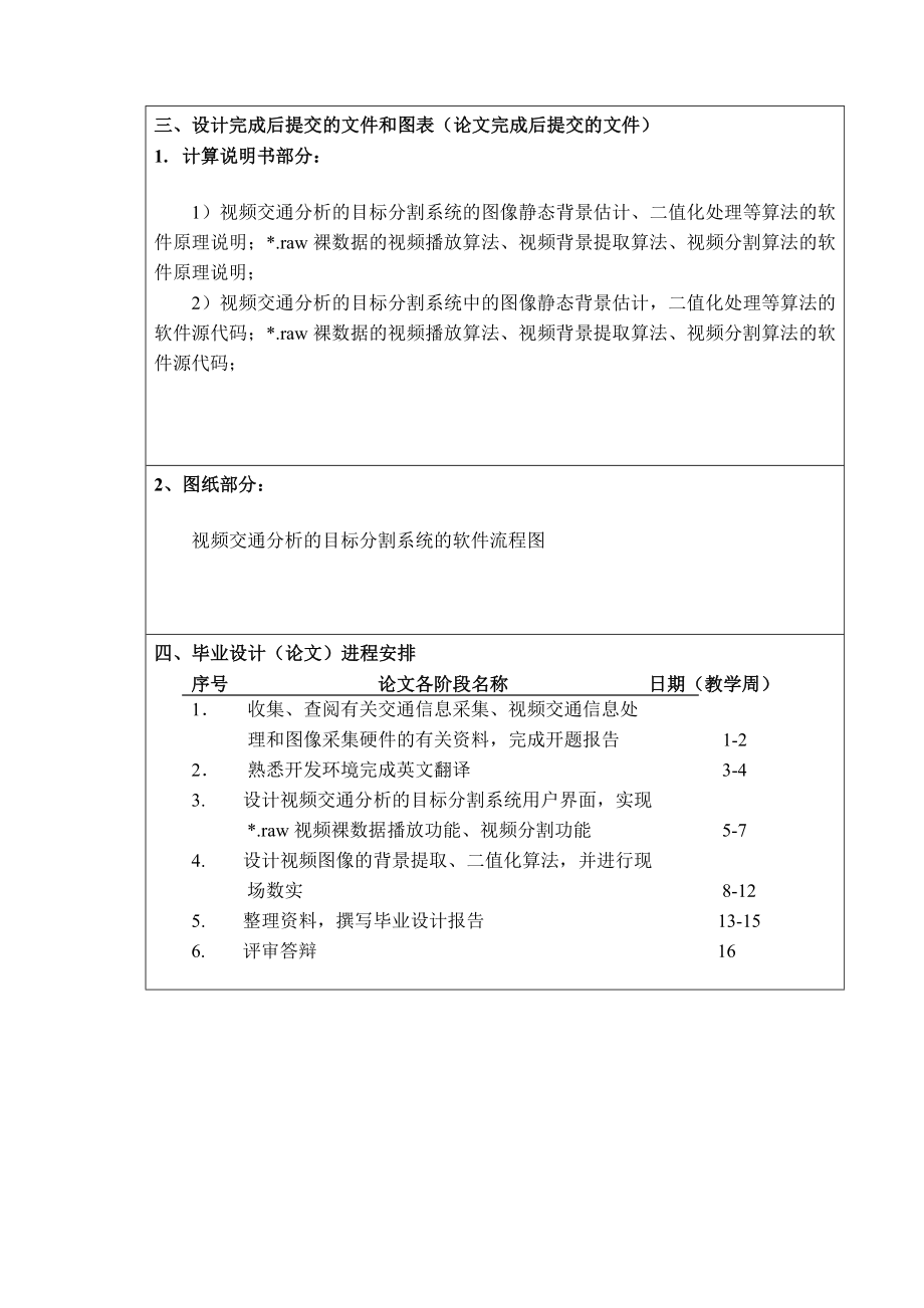 用于视频交通分析的目标分割算法设计毕业设计论文.doc_第2页