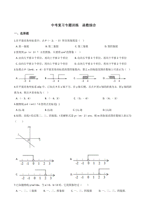 中考数学专题《函数》复习综合训练初中数学知识点总结.docx