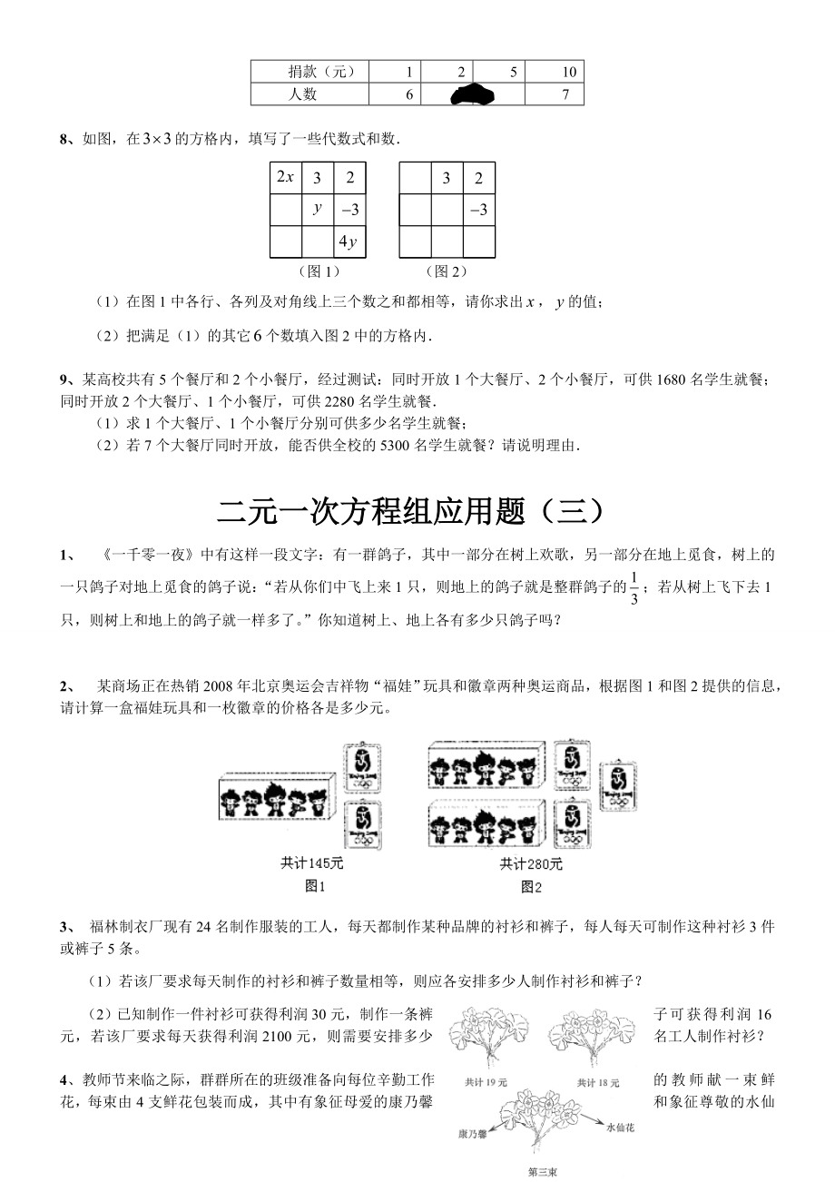 二元一次方程组_应用题专项练习.doc_第3页