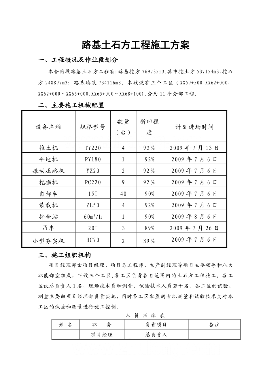 高速公路工程路基土石方施工方案.doc_第1页