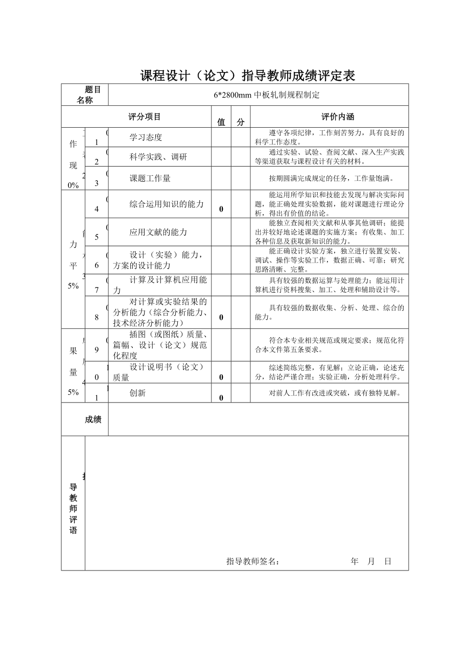 毕业设计（论文）6X2800mm中板轧制规程制定.doc_第3页