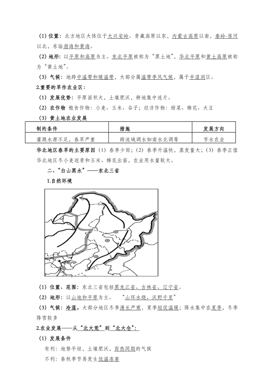 2019年新人教版八年级下册地理知识点总结(最新最全).doc_第2页