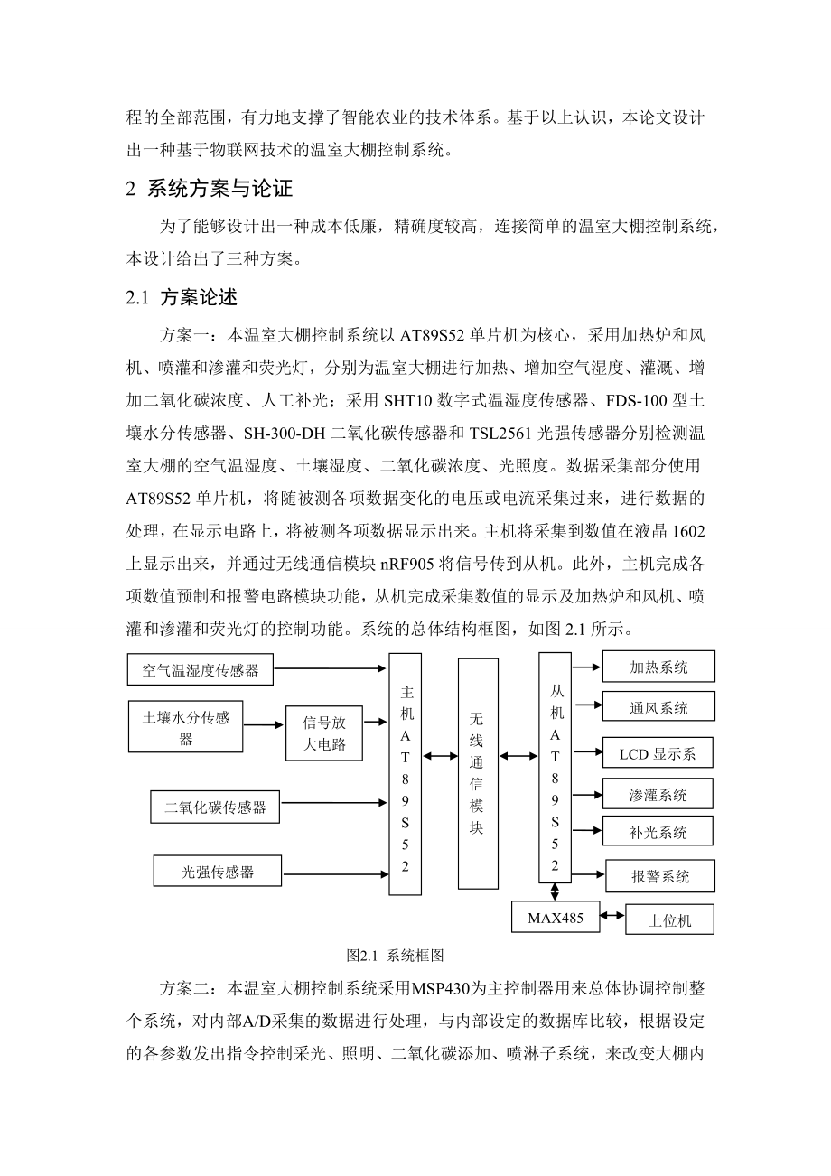 毕业设计（论文）基于物联网技术的温室大棚控制系统设计.doc_第2页