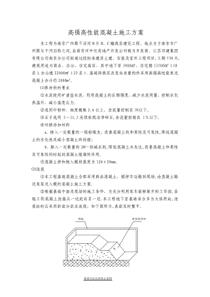 高强高性能混凝土施工方案.doc