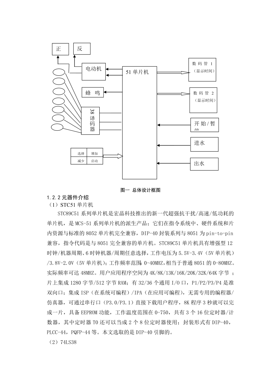 毕业设计基于89C2051单片机的洗衣机的控制系统设计.doc_第3页