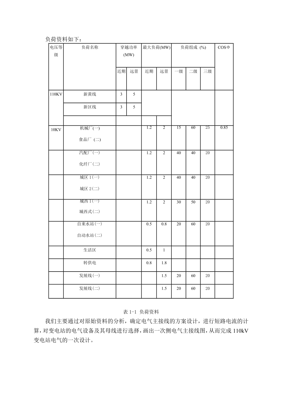 毕业设计（论文）110KV变电站电气一次设计.doc_第3页