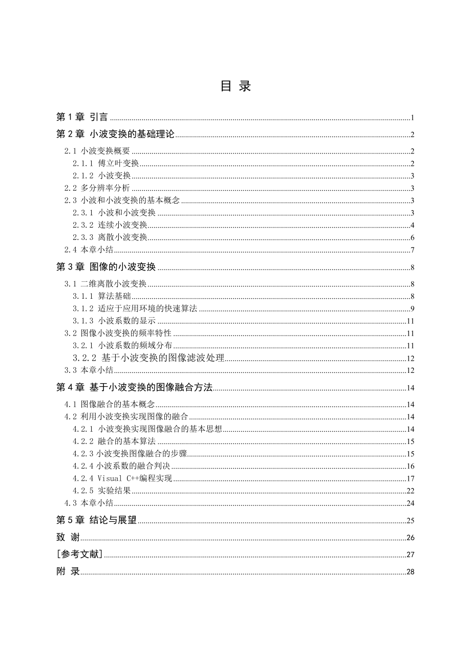 毕业设计（论文）基于小波变换的图像融合算法研究与实现.doc_第3页