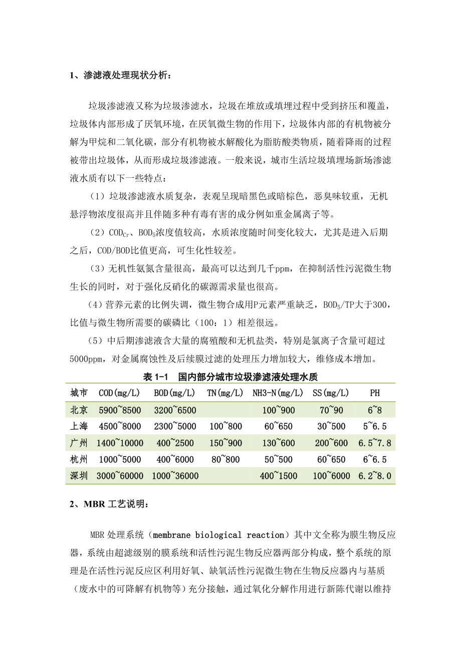 MBR工艺在垃圾渗滤液处理工程中的应用.doc_第2页