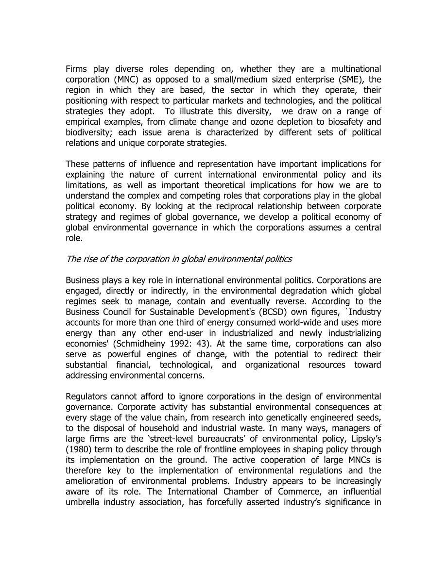 The political economy of the firm in global environmental governance.doc_第2页