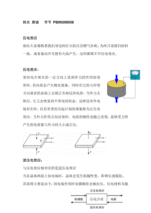 电磁学小论文压电效应.doc