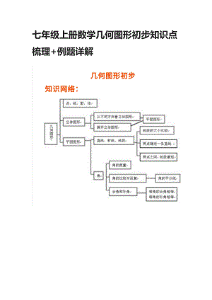 七年级上册数学几何图形初步知识点梳理+例题详解.docx