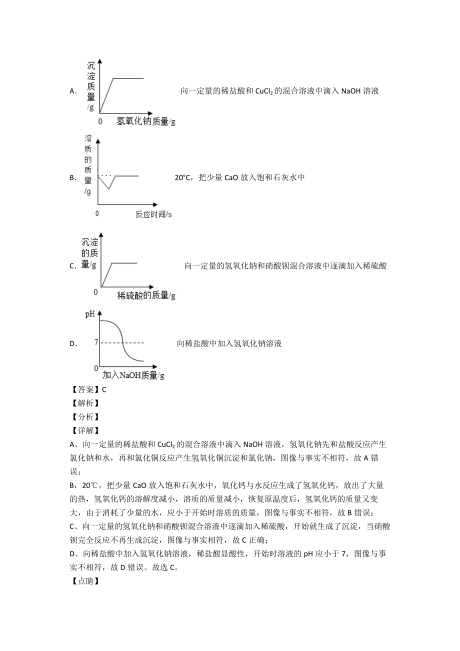 中考化学化学图像题汇编专题.doc_第2页