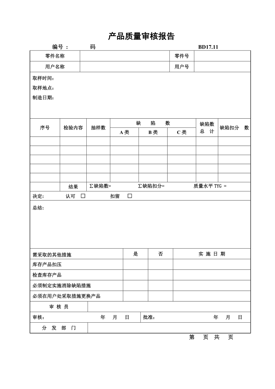 XXXX最新最全的TS16949表格大全.doc_第1页