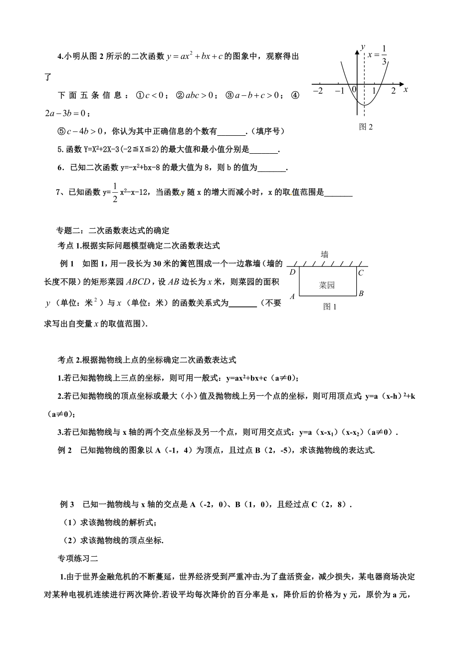 二次函数典型例题及练习题.doc_第2页