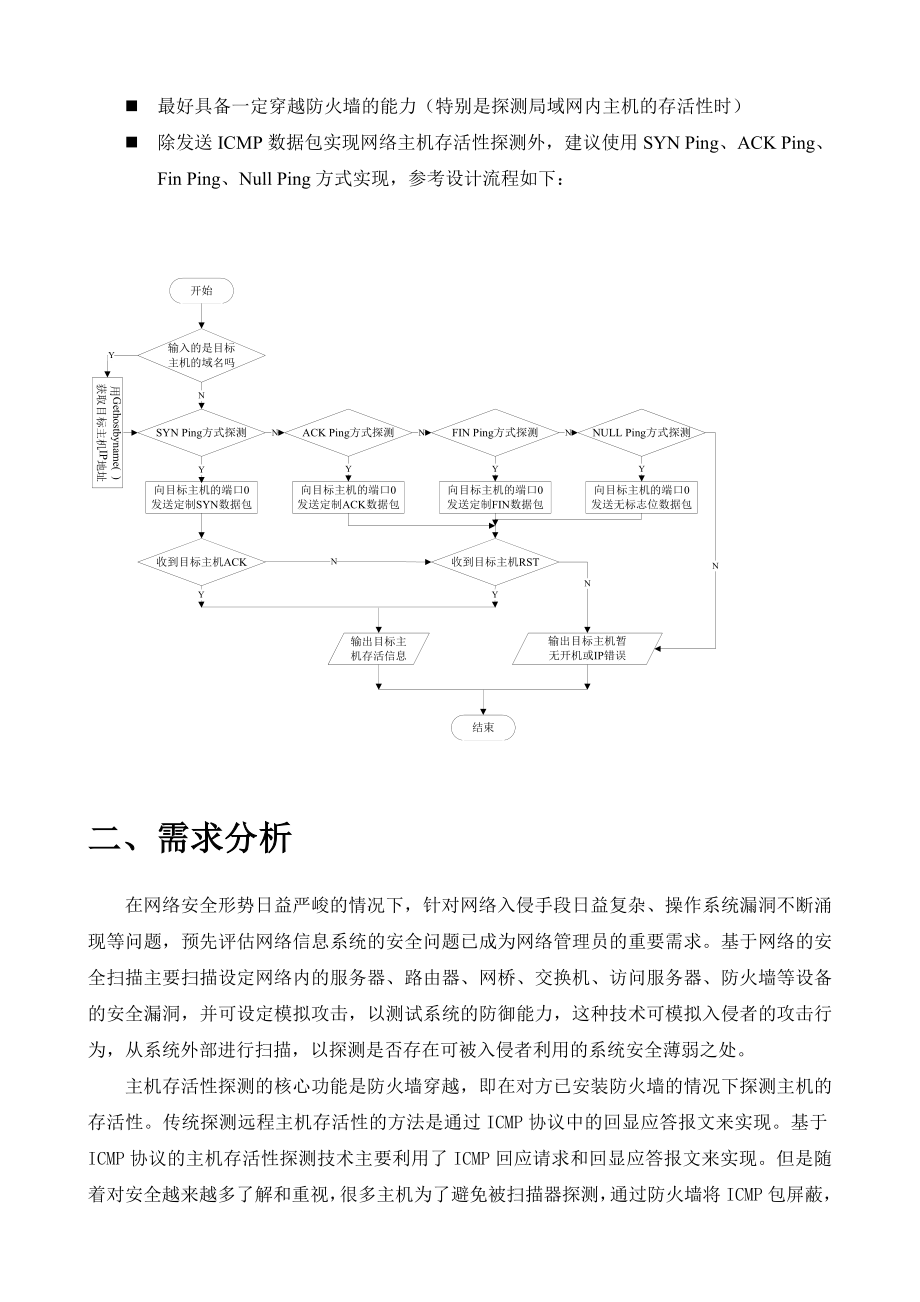 主机存活性探测系统设计报告汇总.doc_第3页