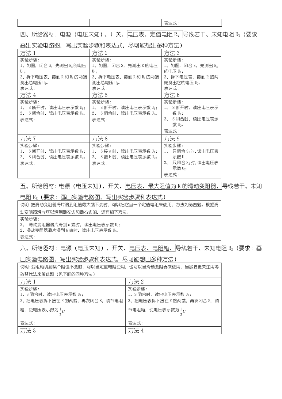 常见的测电阻的办法汇总版及练习测试.doc_第2页