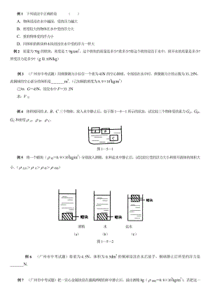 初中物理浮力经典例题大全及详细解析(学生测验用).doc