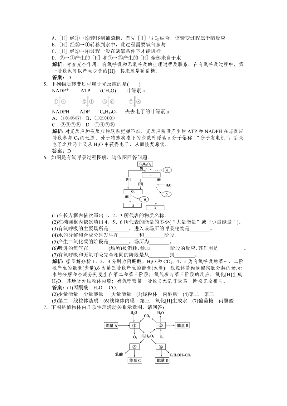 光合作用与呼吸作用相关题型专训剖析.doc_第2页