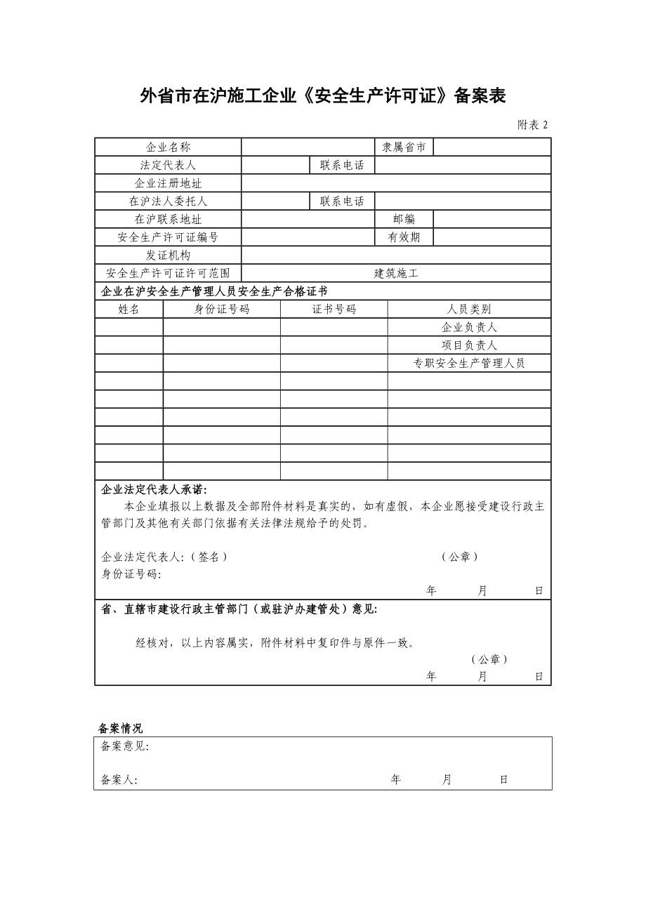 在沪建设工程企业诚信手册备案表.doc_第2页