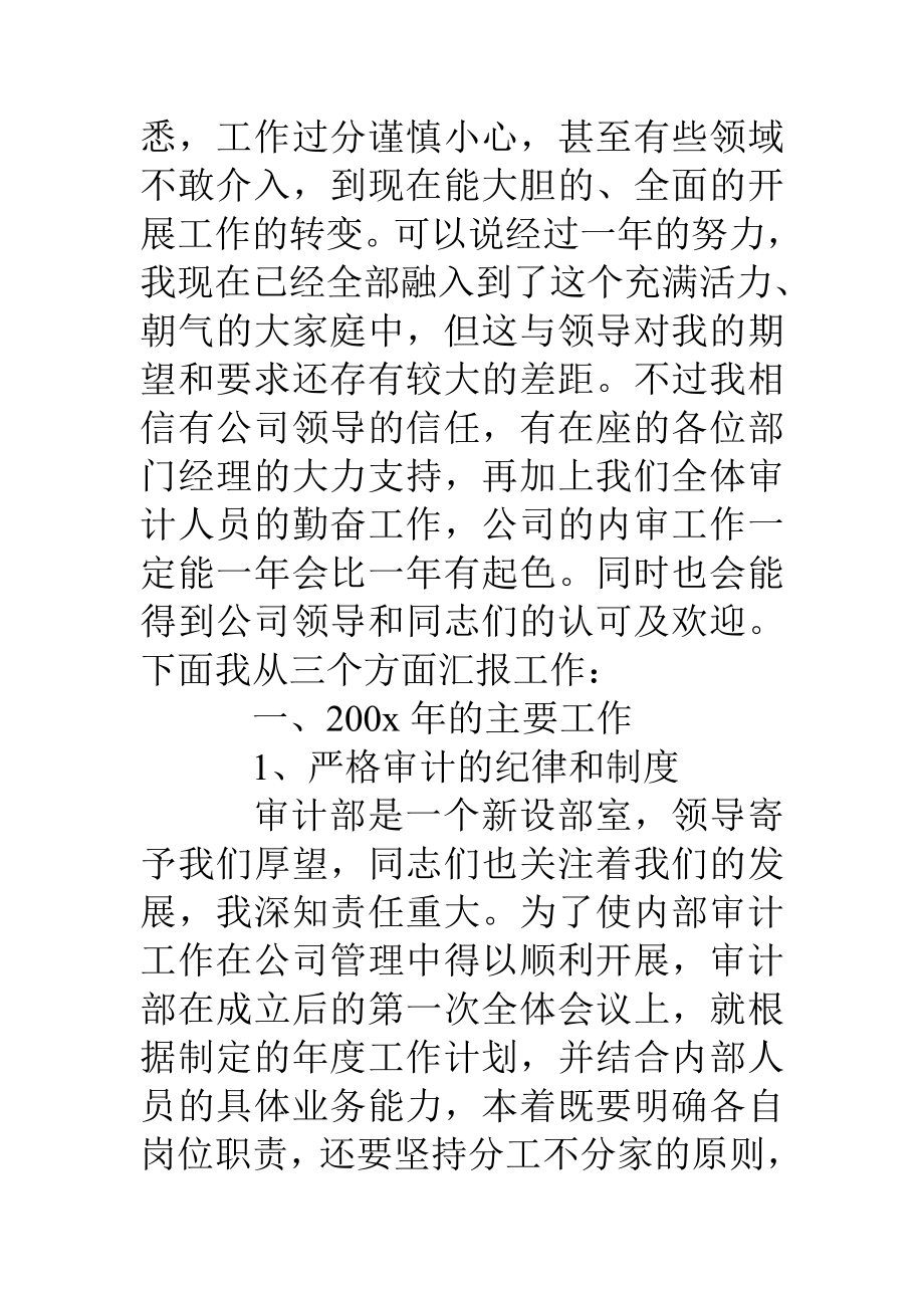 公司审计部门领导年终述职报告.doc_第2页