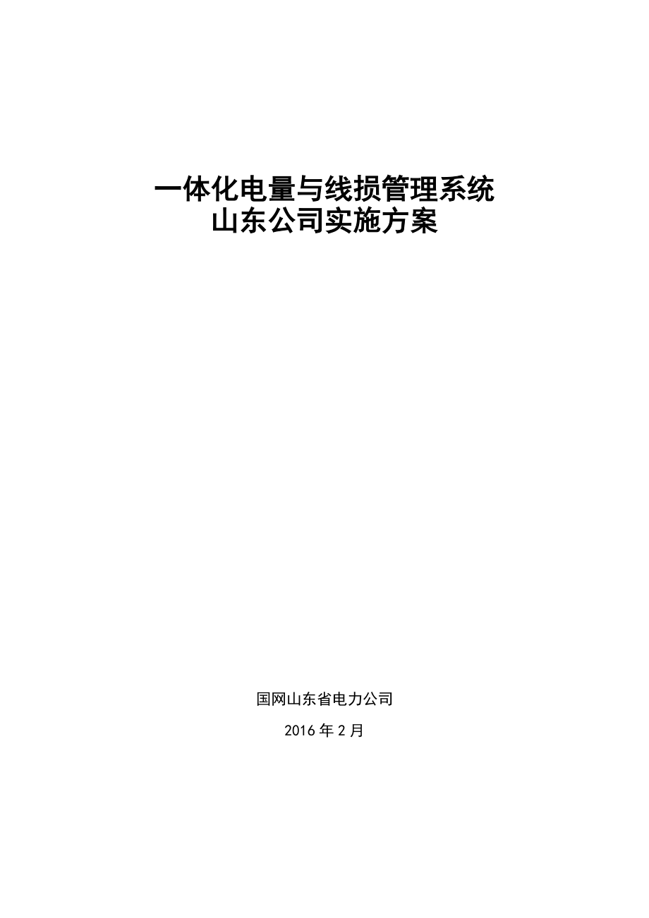 山东公司一体化电量与线损管理系统实施方案.doc_第1页