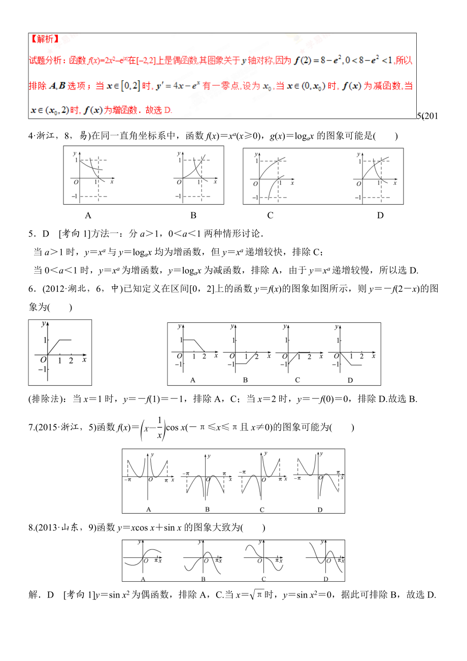 高三复习专题函数的图像(含答案).doc_第3页