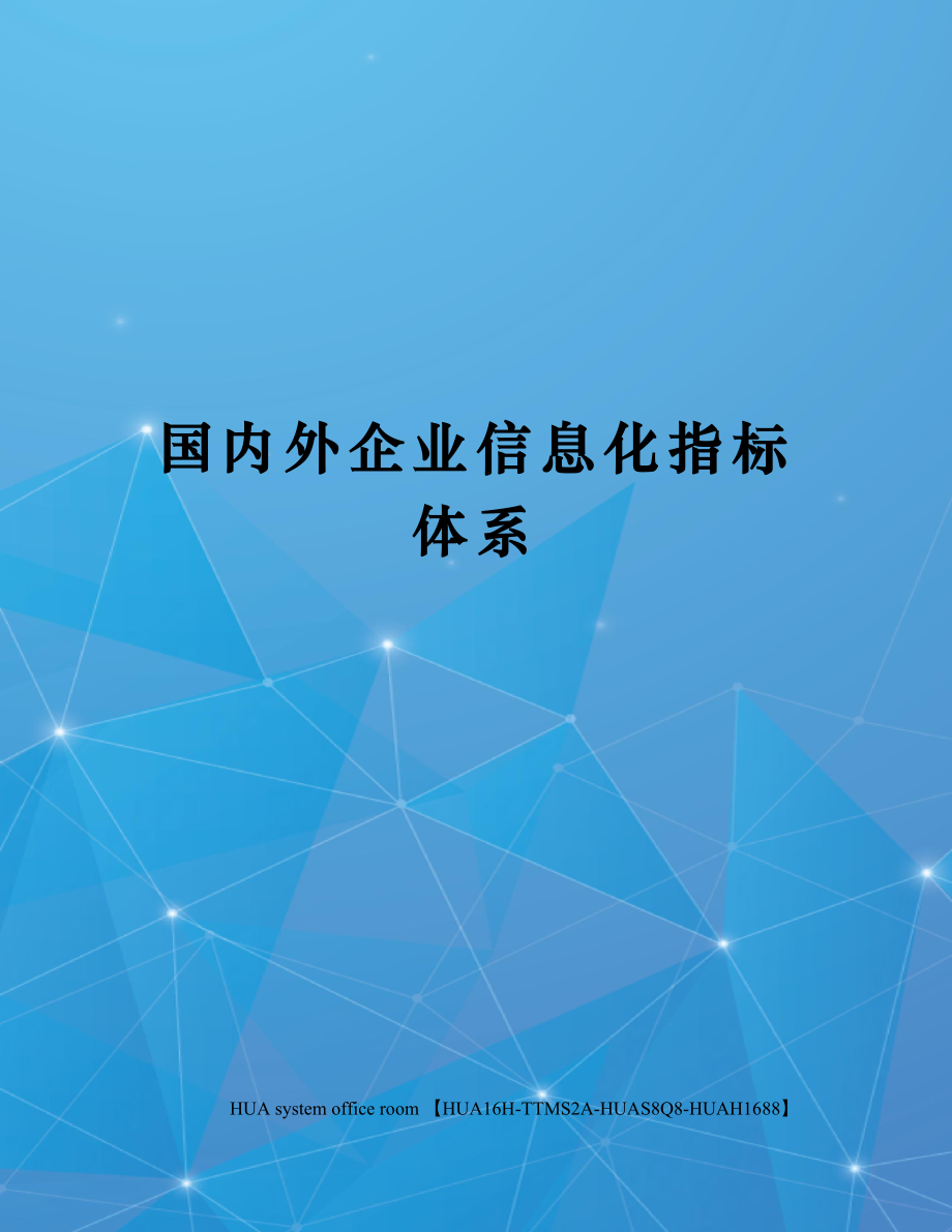 国内外企业信息化指标体系完整版.docx_第1页