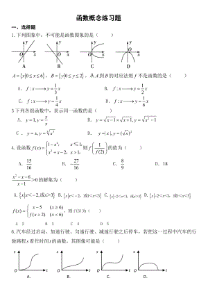 函数概念练习题.doc
