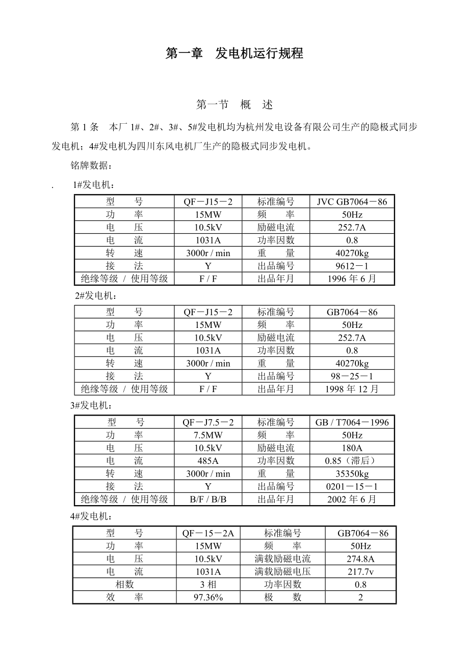 发电机运行规程要点.doc_第1页