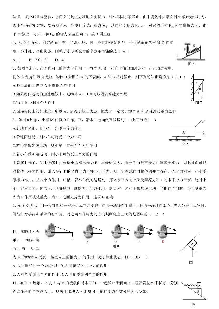 受力分析练习题(含标准答案及详解).doc_第2页