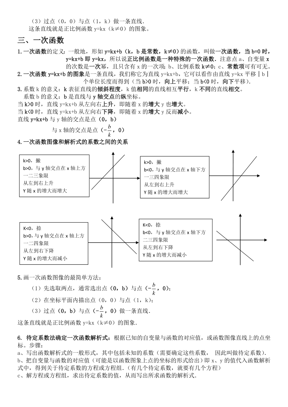 八年级数学一次函数知识点总结分析.doc_第2页