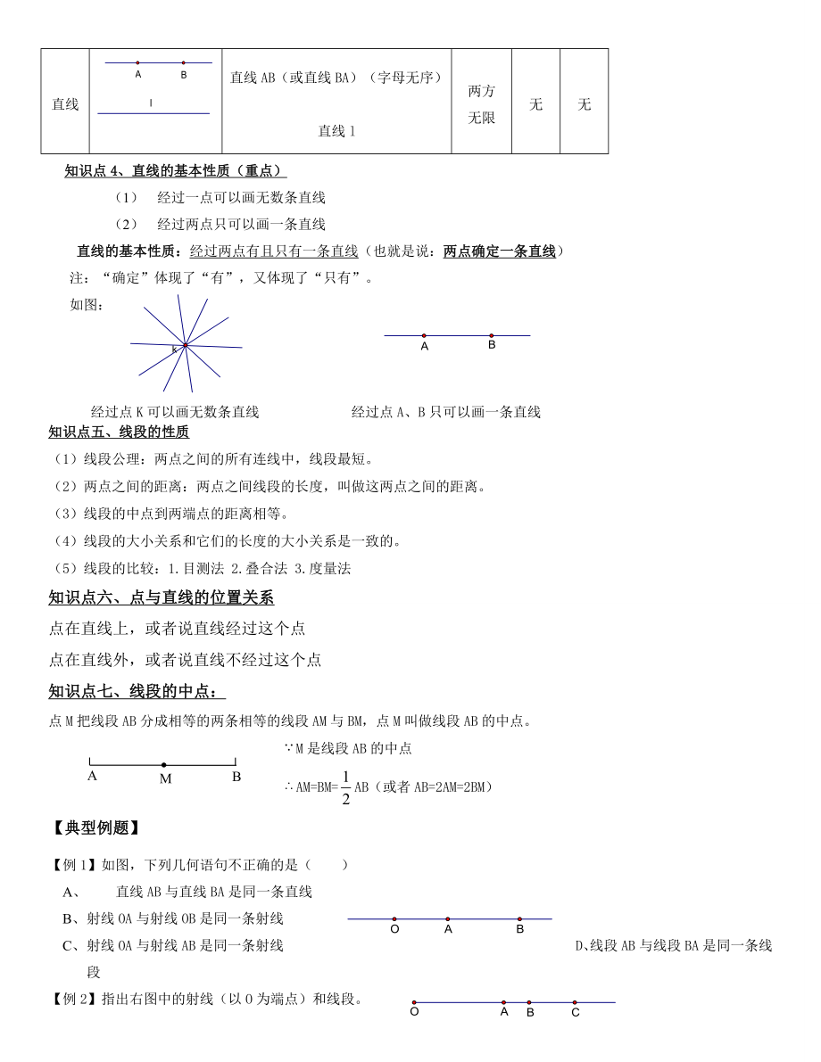 好线段射线直线知识点总结及习题.doc_第2页